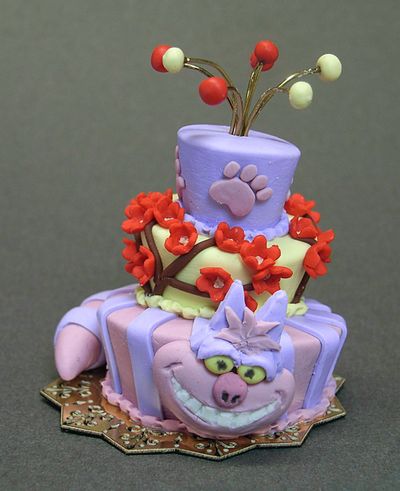 Alice in Wonderland set - Cheshire cat cake