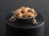 Nuts and almonds in sterling silver dish