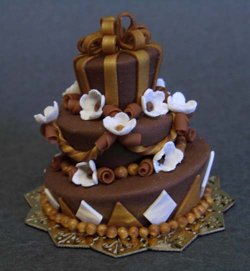 Mad hatter chocolate wedding cake