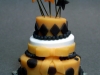 Halloween three-tiered cake