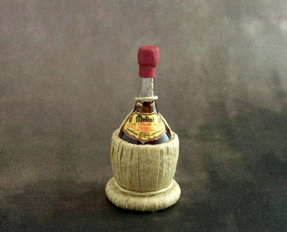 Chianti wine flask