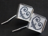 Sterling silver earrings with micromosaics