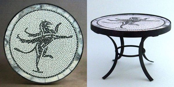 Griffon mosaic table