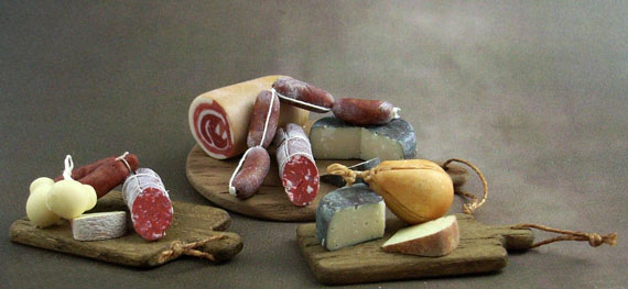 Cheese and salami boards